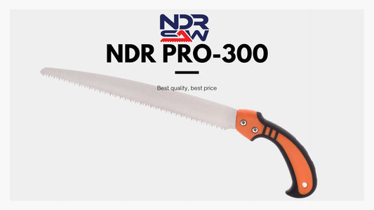 NDR Saw Pro-300 Profesyonel Çift Renkli, Kaymaz Saplı Budama Testeresi