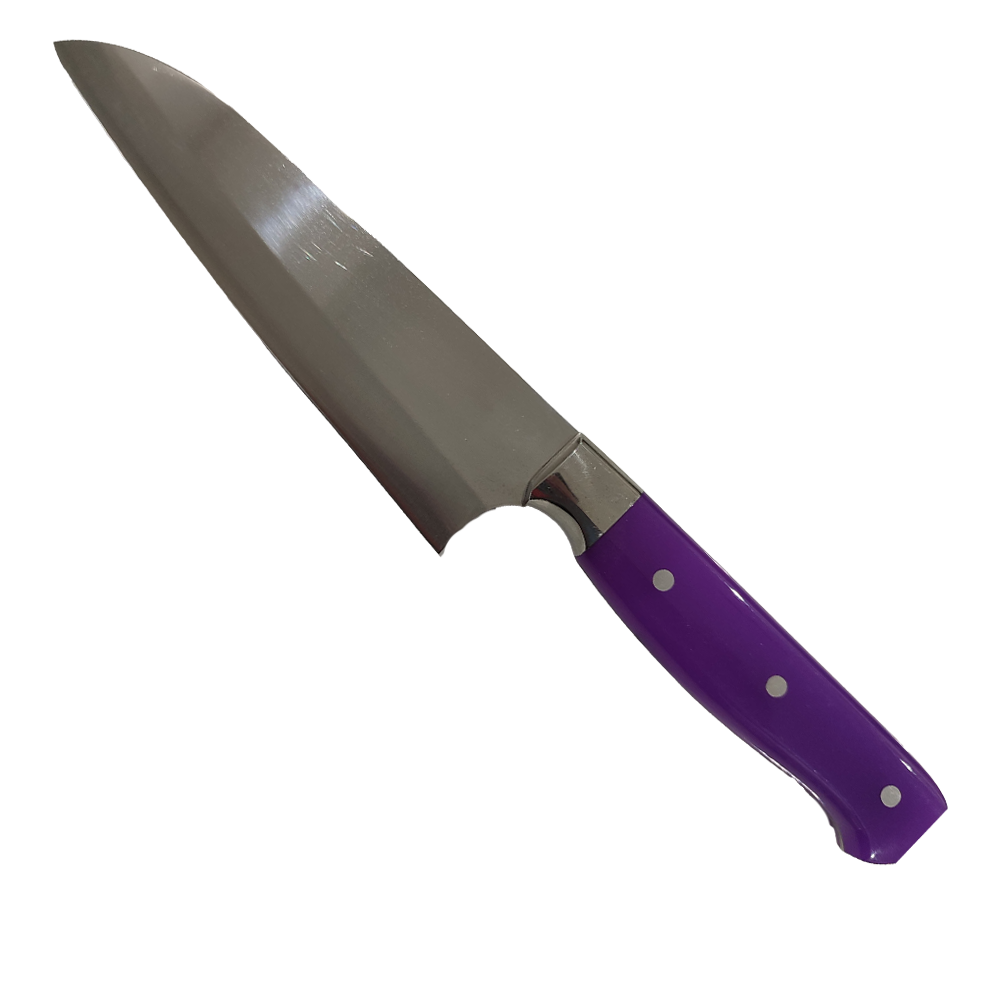 NDR Knives - Mor Pleksi Saplı Şef Bıçağı - Mutfak Bıçağı - 28 cm