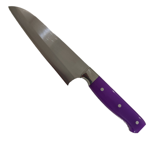 NDR Knives - Mor Pleksi Saplı Şef Bıçağı - Mutfak Bıçağı - 28 cm