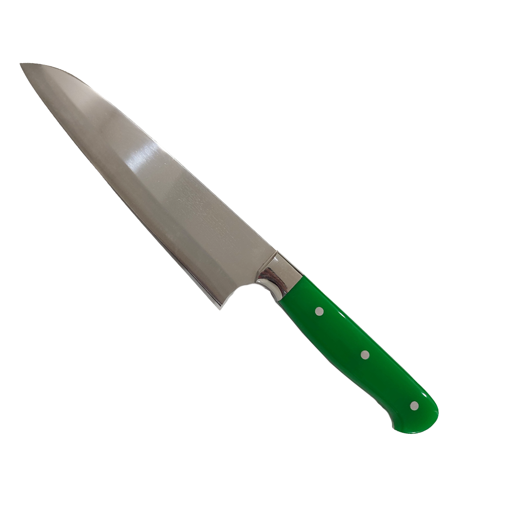 NDR Knives Edelstahlschürze Kochmesser mit Plexigriff – 31 cm – personalisierbar