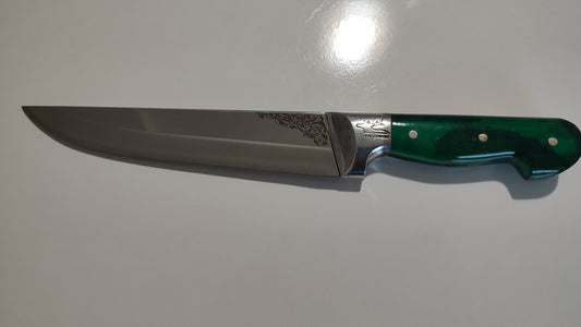 NDR Knives Alüminyum Önlüklü Renkli Pleksiglas Saplı Kasap Bıçağı - Mutfak Bıçağı - Et Bıçağı