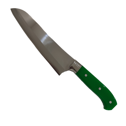 NDR Knives - Yeşil/Kırmızı Pleksi Saplı Şef Bıçağı - Mutfak Bıçağı - 31 cm